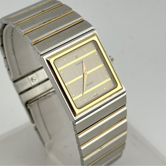 Vintage Concord Mariner SG 18k Gold & Stainless Steel Men’s Quartz Watch c.1980s - Picture 3 of 12